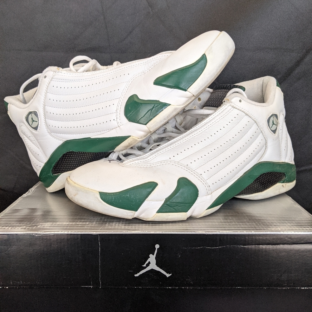 Air Jordan 14 Retro White/Black Forest-Lt Graphite Size 11 Men's